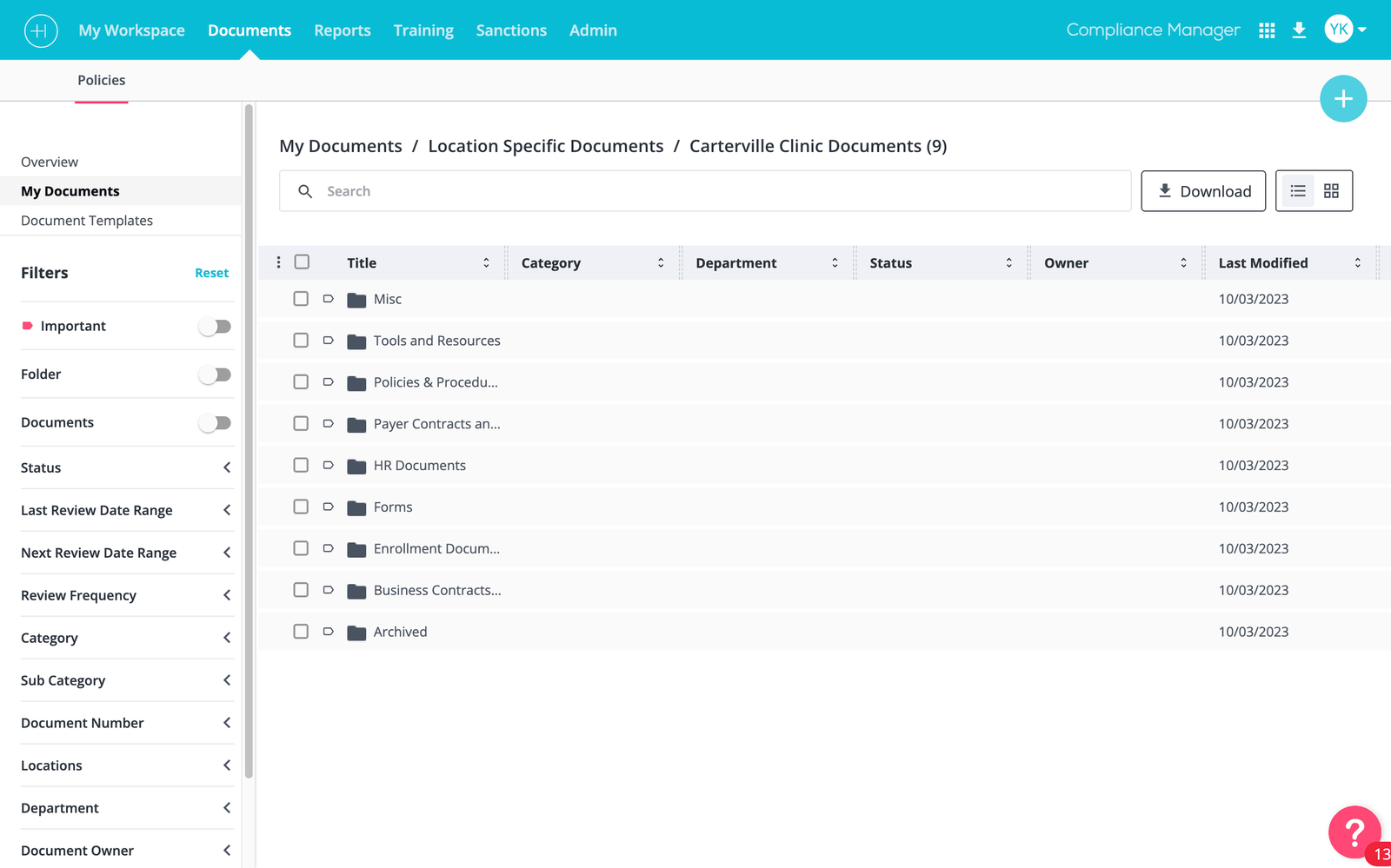 Breadcrumb navigation showing hierarchical page location